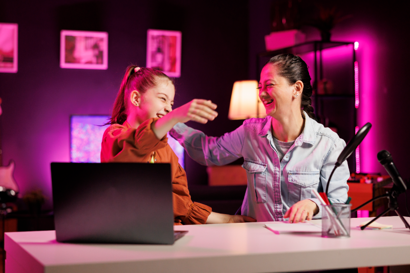 Creators filming a campaign video
